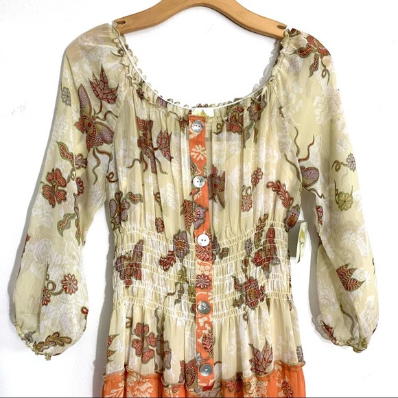 Anthropologie Bohemian Long Floral Dress S - Picture 2 of 9